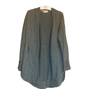 •ALTAR'D STATE•HEATHERED GREEN OPEN FRONT CURVY HEM CARDIGAN SWEATER SIZE MEDIUM